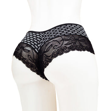 Kit 5 Calcinhas Caleçon Sexy com RendaCalcinha confeccionada em romantic ( Microfibra ) estampada e renda detalhe aplicação de laço no entremeio. forro em algodão,...
